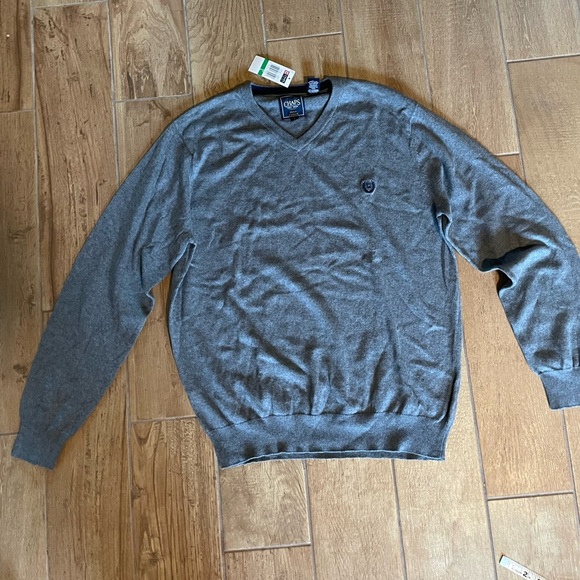 NWT Chaps V neck cotton cashmere long sleeve men’s sweater large - Picture 3 of 8